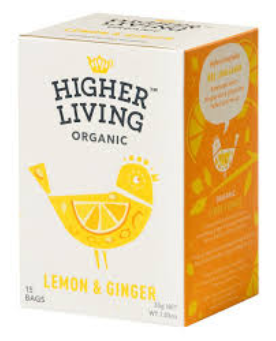 HIGHER LIV ORG LEMON & GINGER 15S